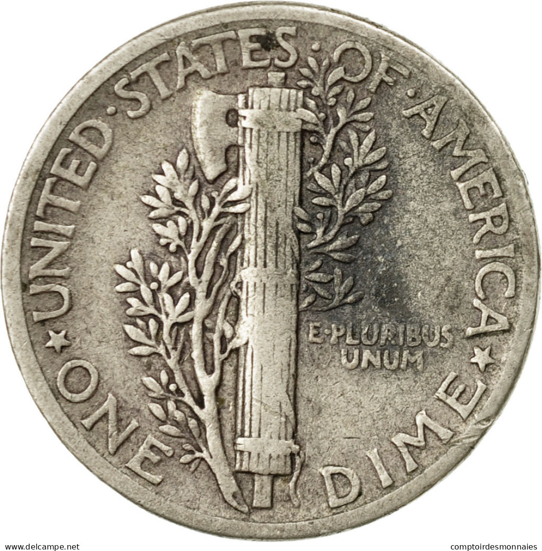 Monnaie, États-Unis, Mercury Dime, Dime, 1945, U.S. Mint, Philadelphie, TB - 1916-1945: Mercury