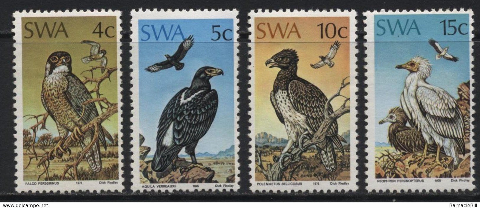 South West Africa (08) 1975 Protected Birds Of Prey Set. Mint. Hinged, - Other & Unclassified