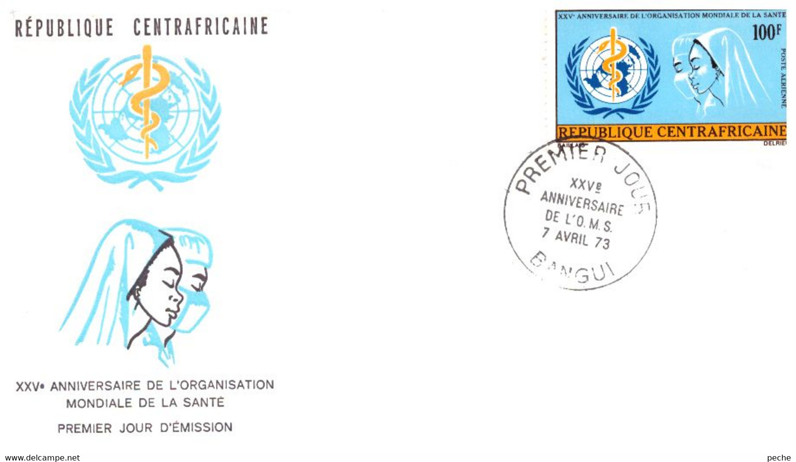 N°917 N -FDC République Centrafricaine -OMS- - WHO