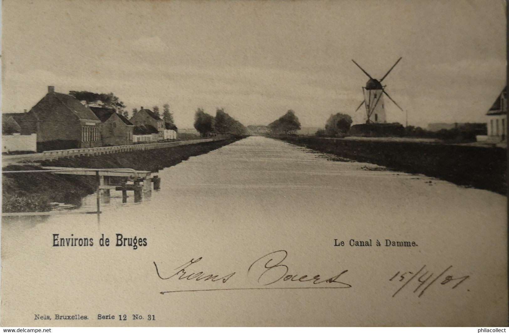 Environs De Bruges // Le Canal A Damme 1901 - Brugge