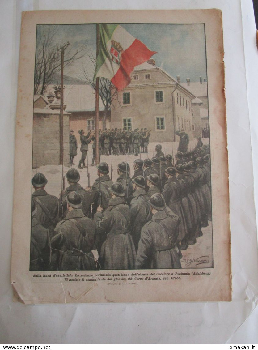 # DOMENICA DEL CORRIERE N 8 / 1919 TRIPOLITANIA / TRICOLORE A POSTUMIA / PRIGIONIERI DI HART - First Editions