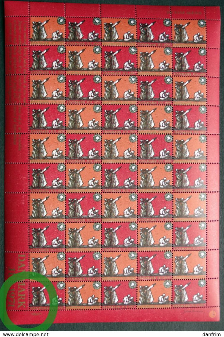 Denmark 1971 Christmas Seal 1971 MNH ( **)  Full Sheet Christmas   The Three Wise Men - Full Sheets & Multiples