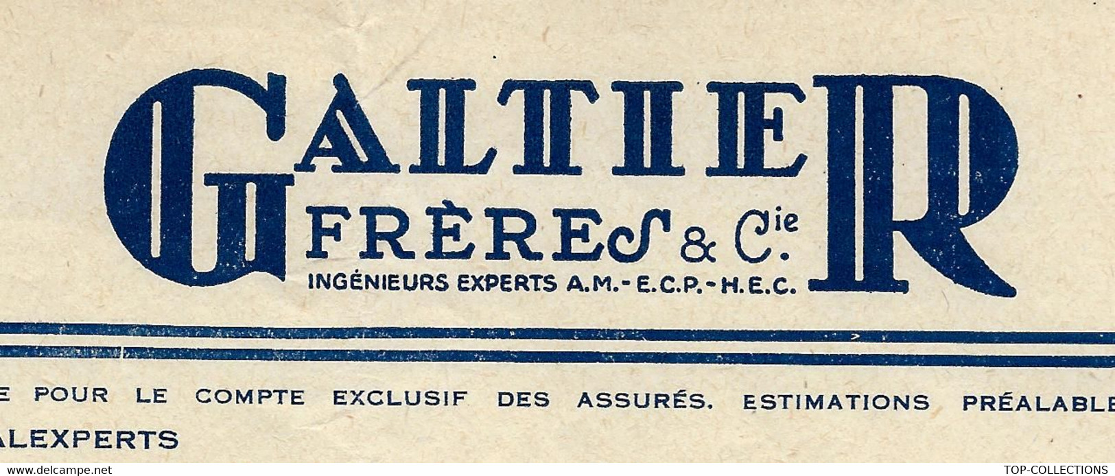 1952 GALTIER FRERES INGENIEURS EXPERTS LILLE Fondateurs De La Fiduciaire De France Expertise Comptable T.B.E V.SCANS - 1950 - ...