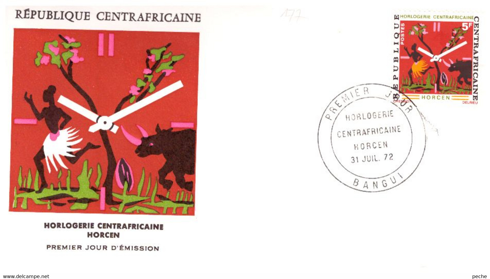 N°922 N -FDC République Centrafricaine -horlogerie - - Horlogerie