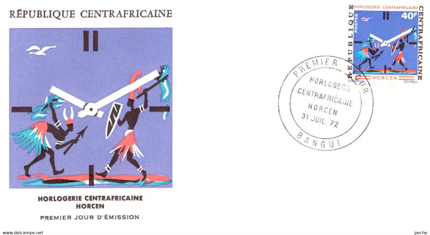 N°923 N -FDC République Centrafricaine -horlogerie - - Horlogerie