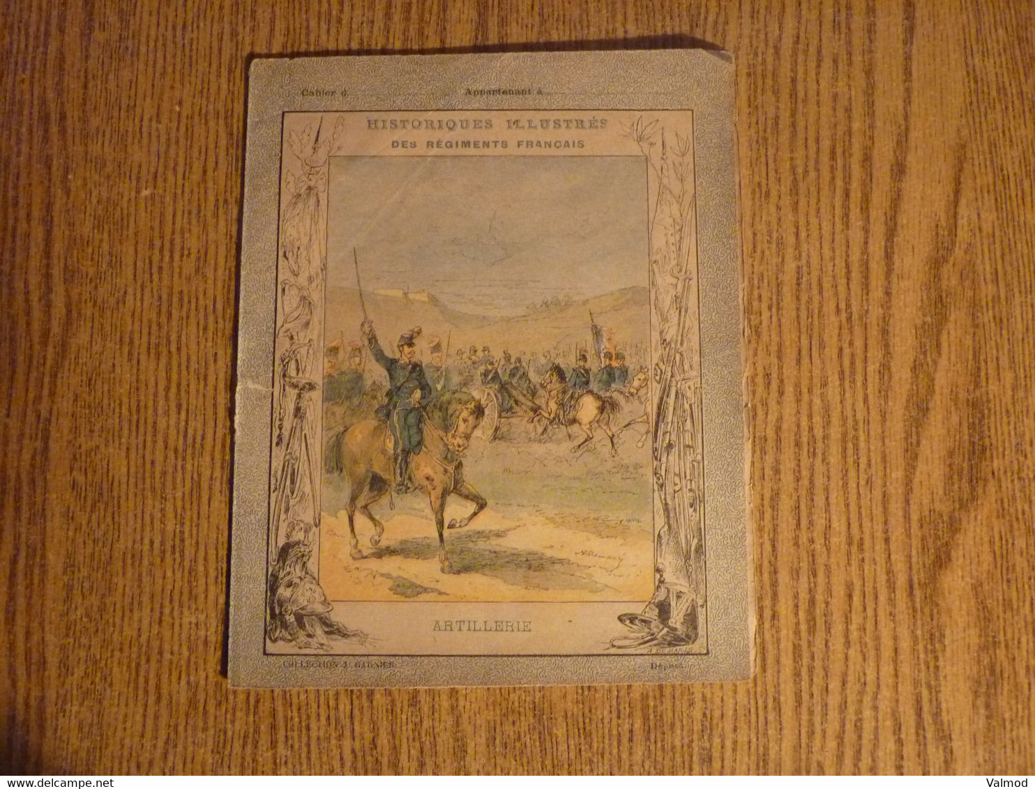 Protège-Cahier/Couverture "Historiques Illustrés Des Régiments Français - Artillerie"- Format Plié 22,2 Cm X17,5 Cm Env. - Protège-cahiers