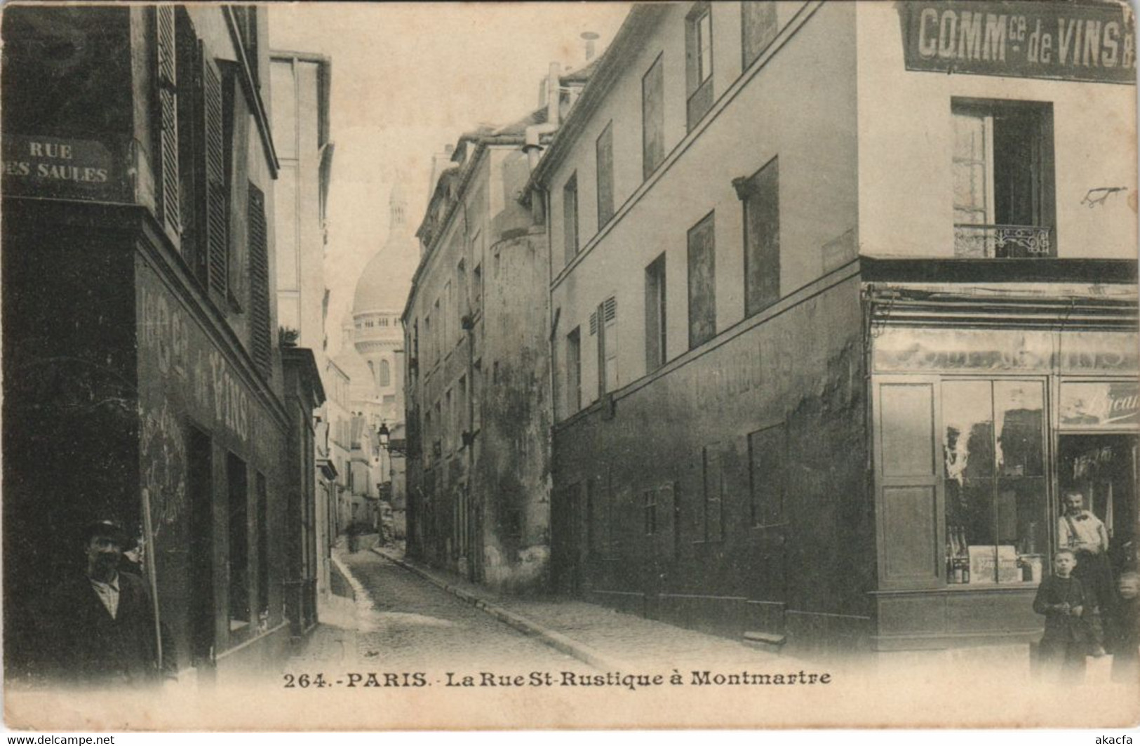 CPA PARIS Montmartre 18e Rue St-Rustique (923947) - Arrondissement: 18