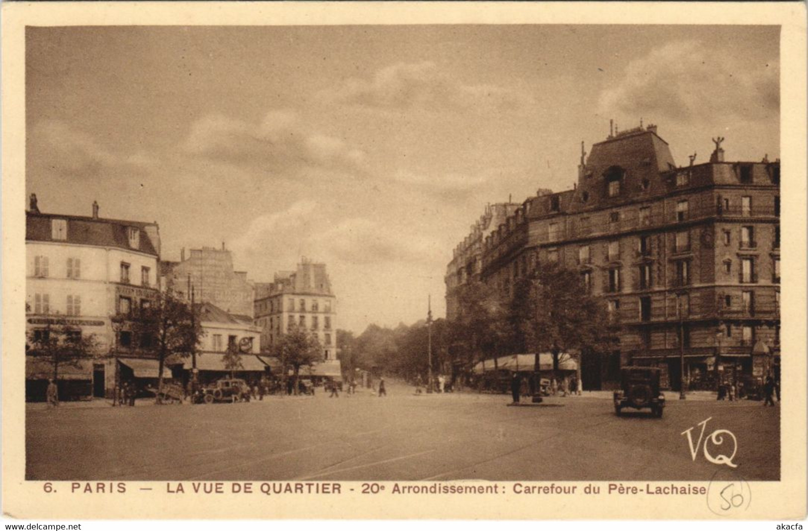 CPA PARIS 20e Quartier De Charonne Carrefour Du Pere-lachaise (923986) - Arrondissement: 20