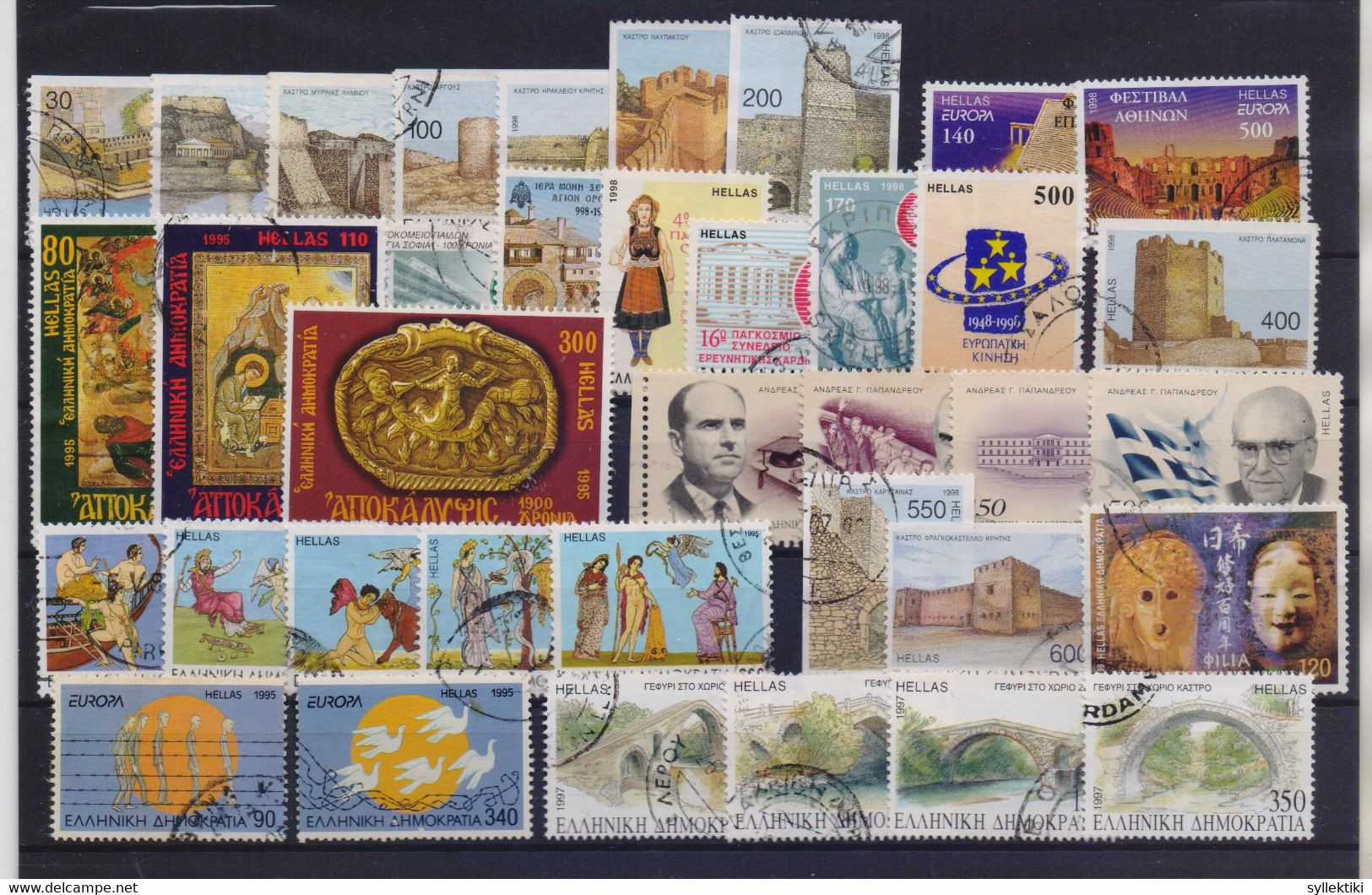 GREECE 1987-1999 36 DIFFERENT SETS USED STAMPS HELLAS 69.00 EURO - Collections