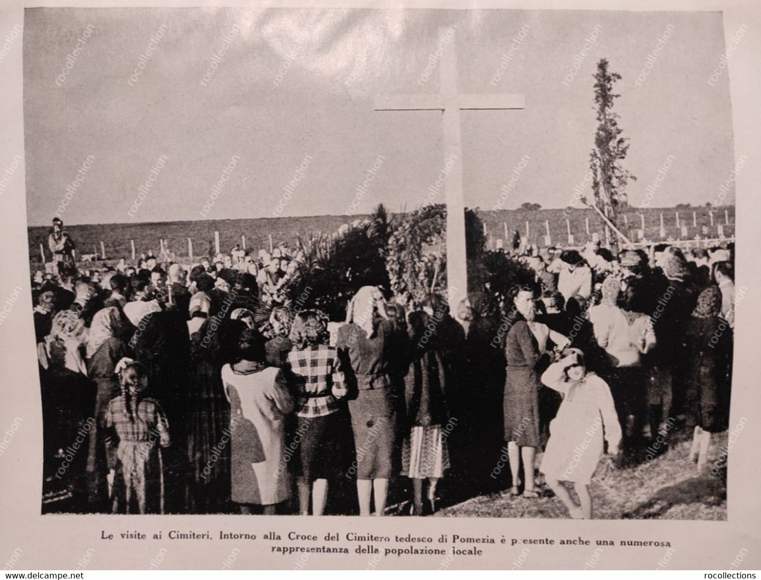 Pilgrimage of foreign family members to the cemeteries to the graves of the war dead. Rome Anzio Montecassino Genova