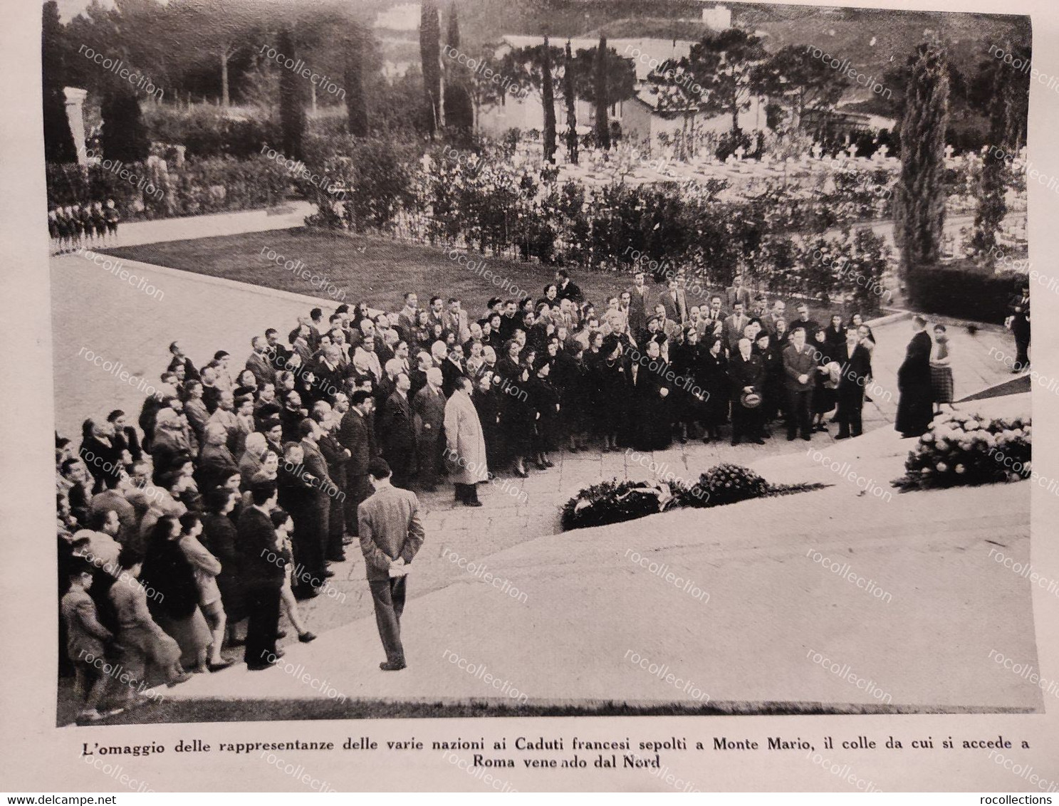 Pilgrimage of foreign family members to the cemeteries to the graves of the war dead. Rome Anzio Montecassino Genova