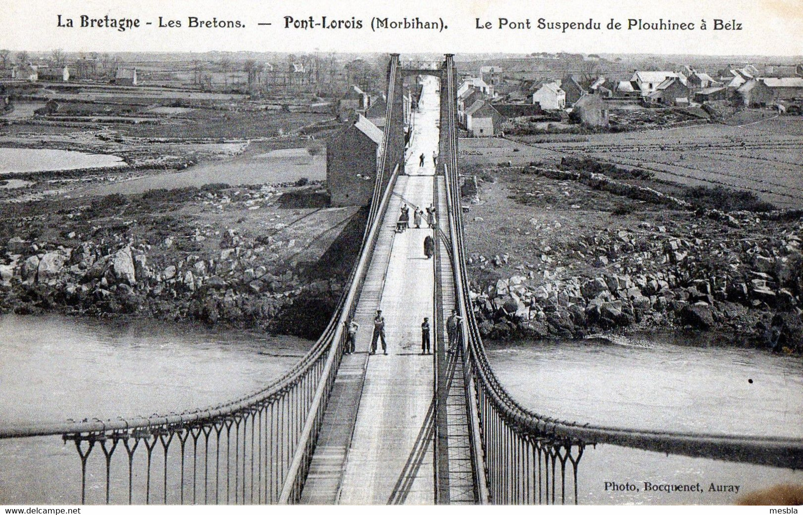 CPA - PONT - LOROIS  (56)  Le Pont Suspendu De Plouhinec à Belz - Coll. La Bretagne - Les Bretons-  Carte Rare... - Etel