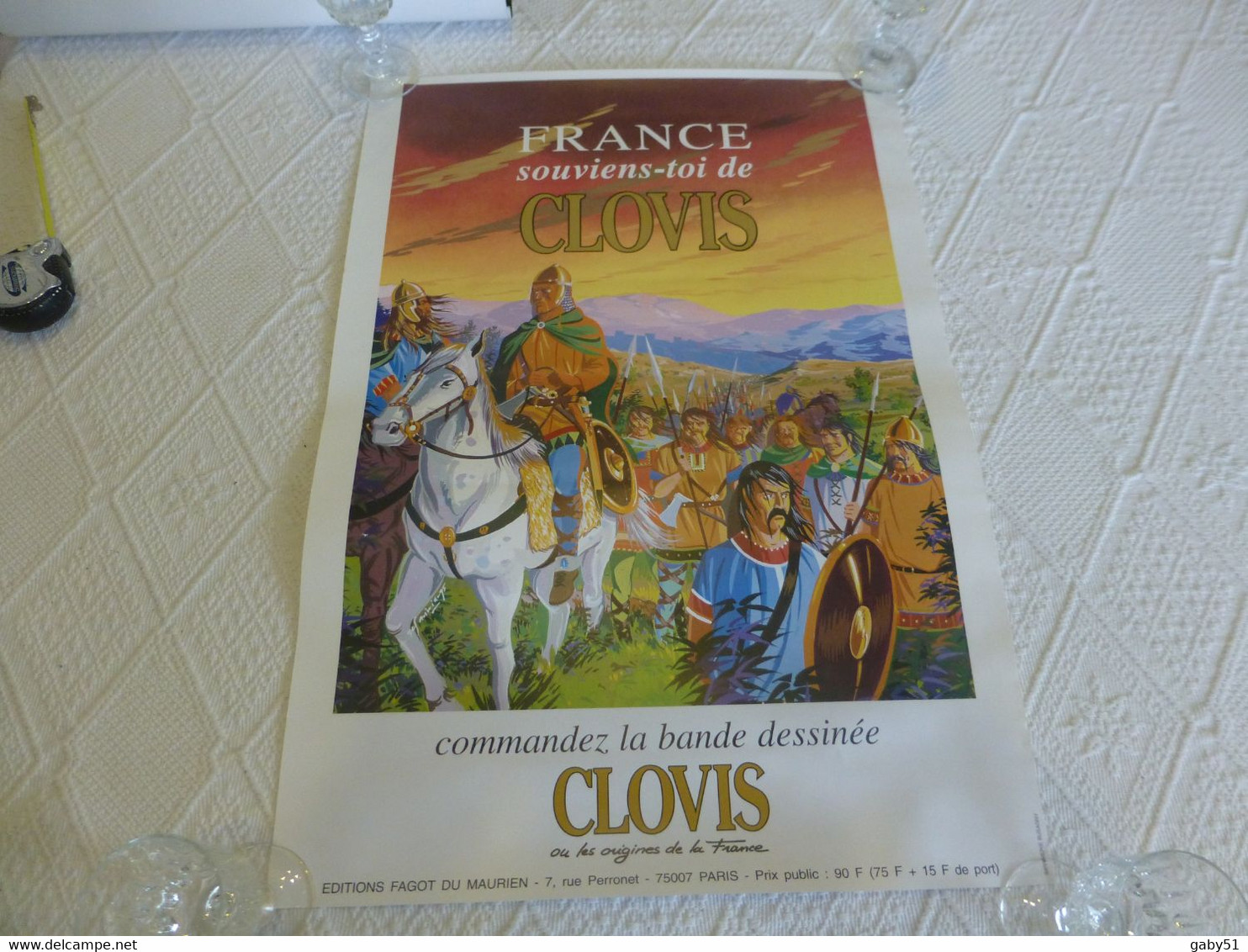 Affiche France, Souviens-toi De Clovis, BD, Edit Fagot Vers 1980 ? 40x 60 ; R18 - Afiches