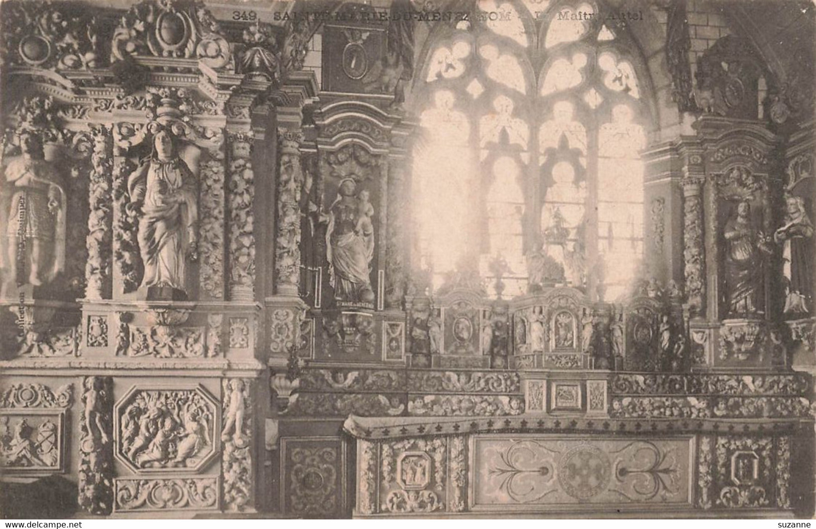 Chapelle SAINTE MARIE Du MENEZ HOM - Maître Autel - Carte Précurseur 1900 > PLOMODIERN - VENTE DIRECTE X - Plomodiern