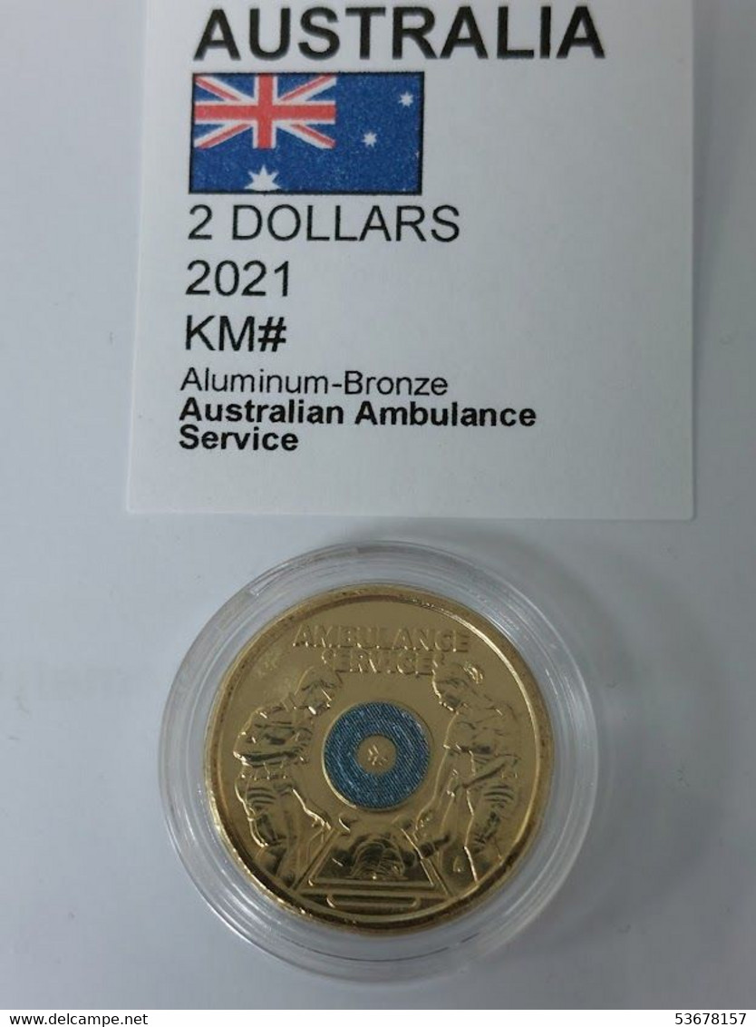 Australia - 2 Dollars, 2021, Australian Ambulance Service, Unc - Collections