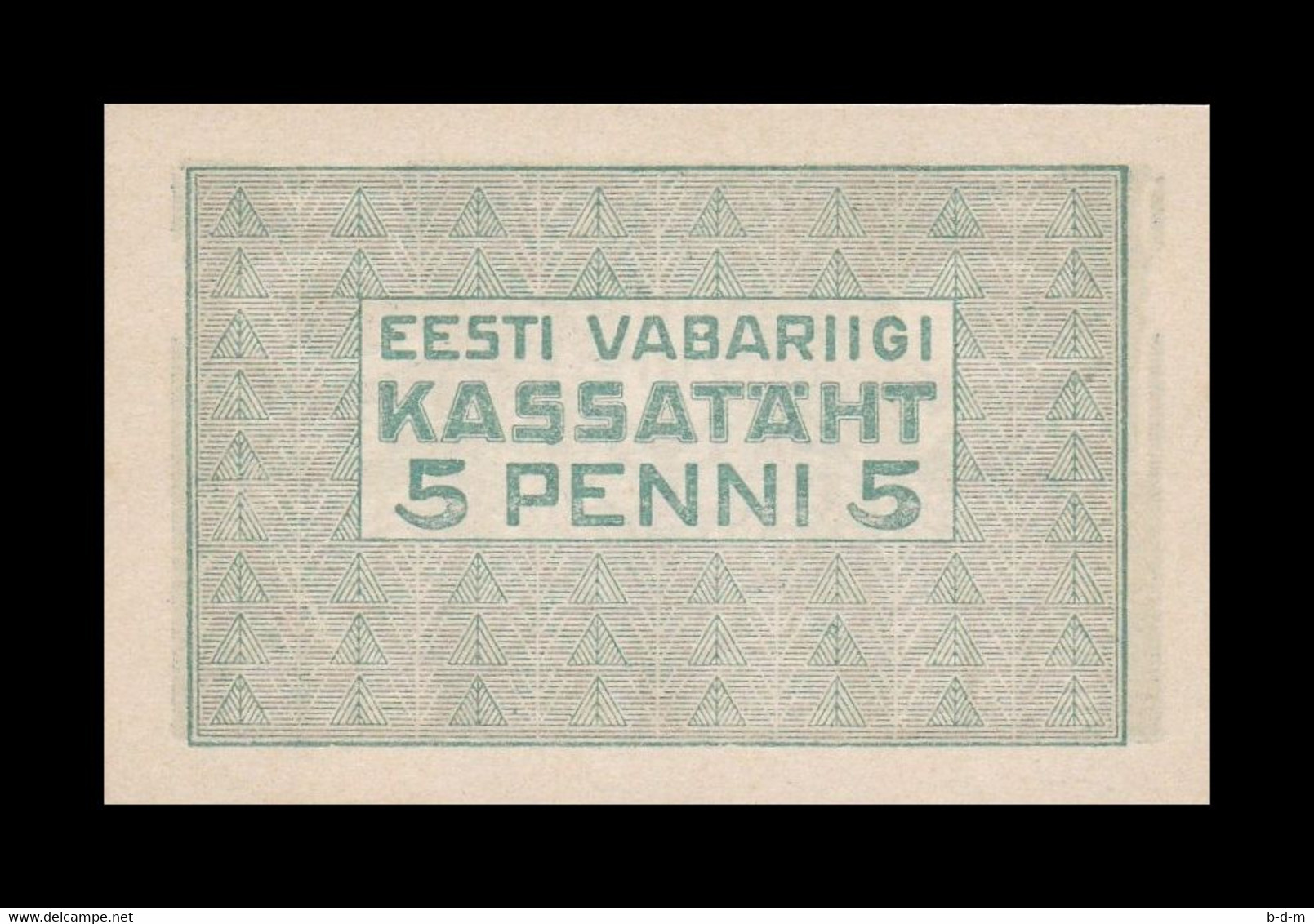 Estonia 5 Penni 1919 Pick 39 SC UNC - Estonia