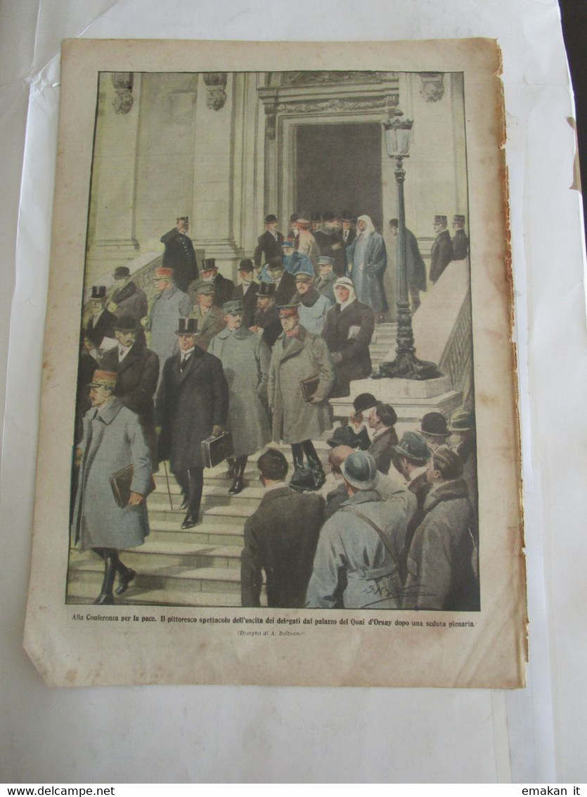 # DOMENICA DEL CORRIERE N 9 / 1919 MITRAGLIERI E CARABINIERI / CONFERENZA PACE A D'ORSAY - First Editions