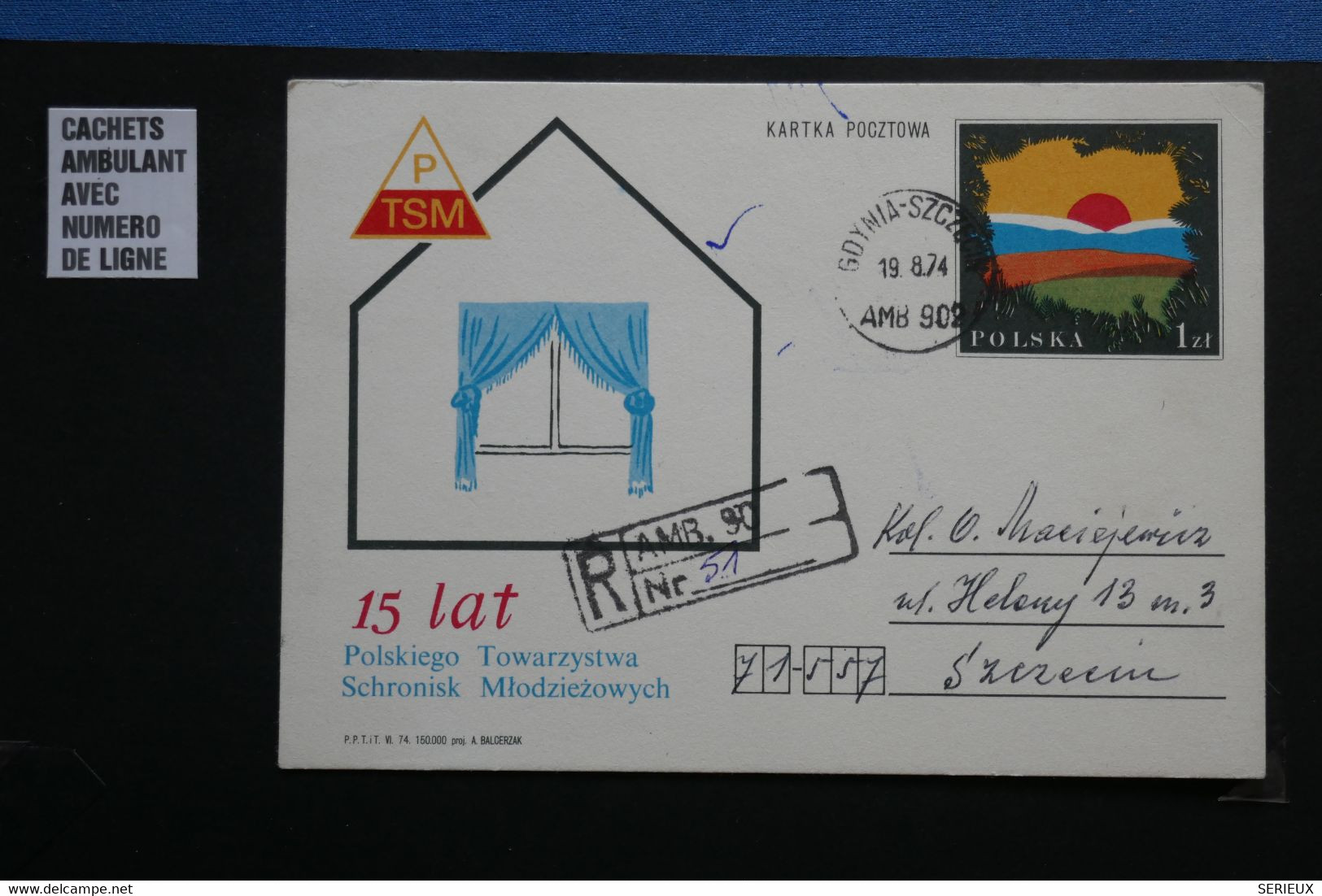 AQ19 POLOGNE   BELLE LETTRE 1975  AMBULANTS FERROVIAIRE +AFFRANCH.INTERESSANT - Lettres & Documents