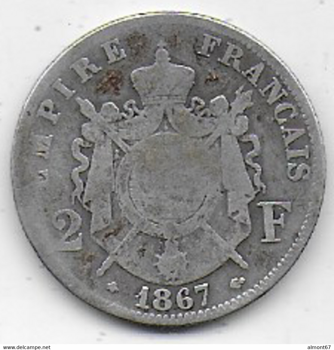 NAPOLEON -   2 Fr   1867 A - 2 Francs