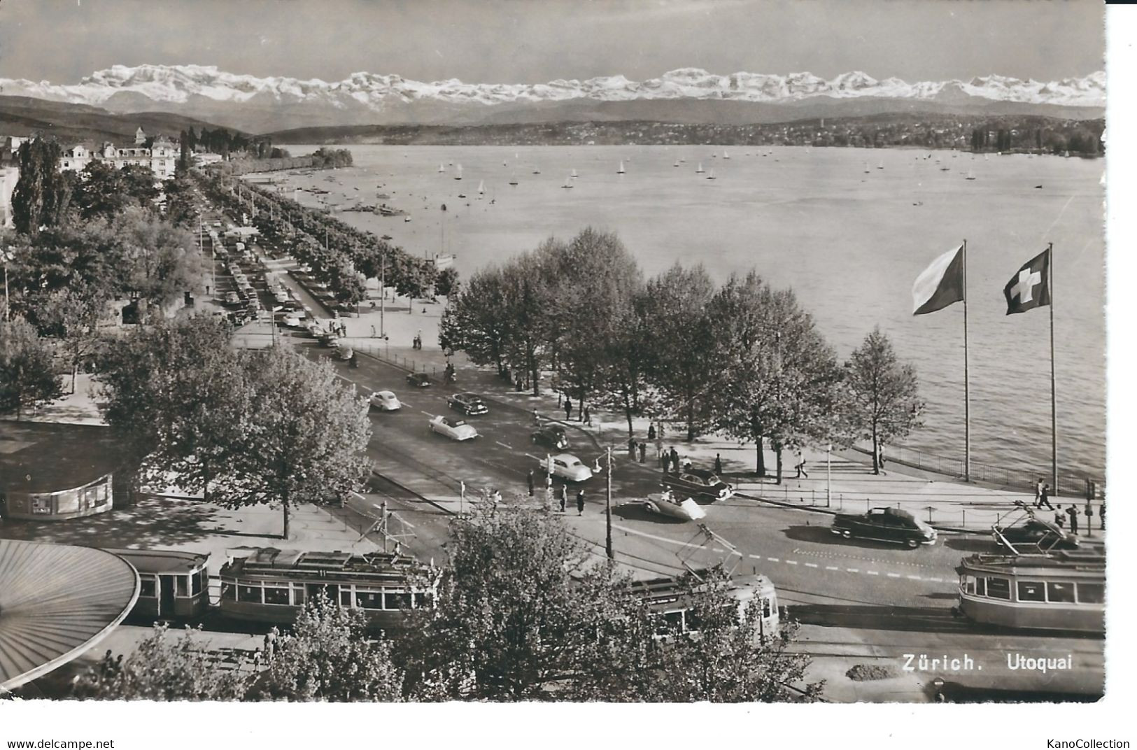 Zürich, Utoquai, Gelaufen 1955 - Laufen-Uhwiesen 