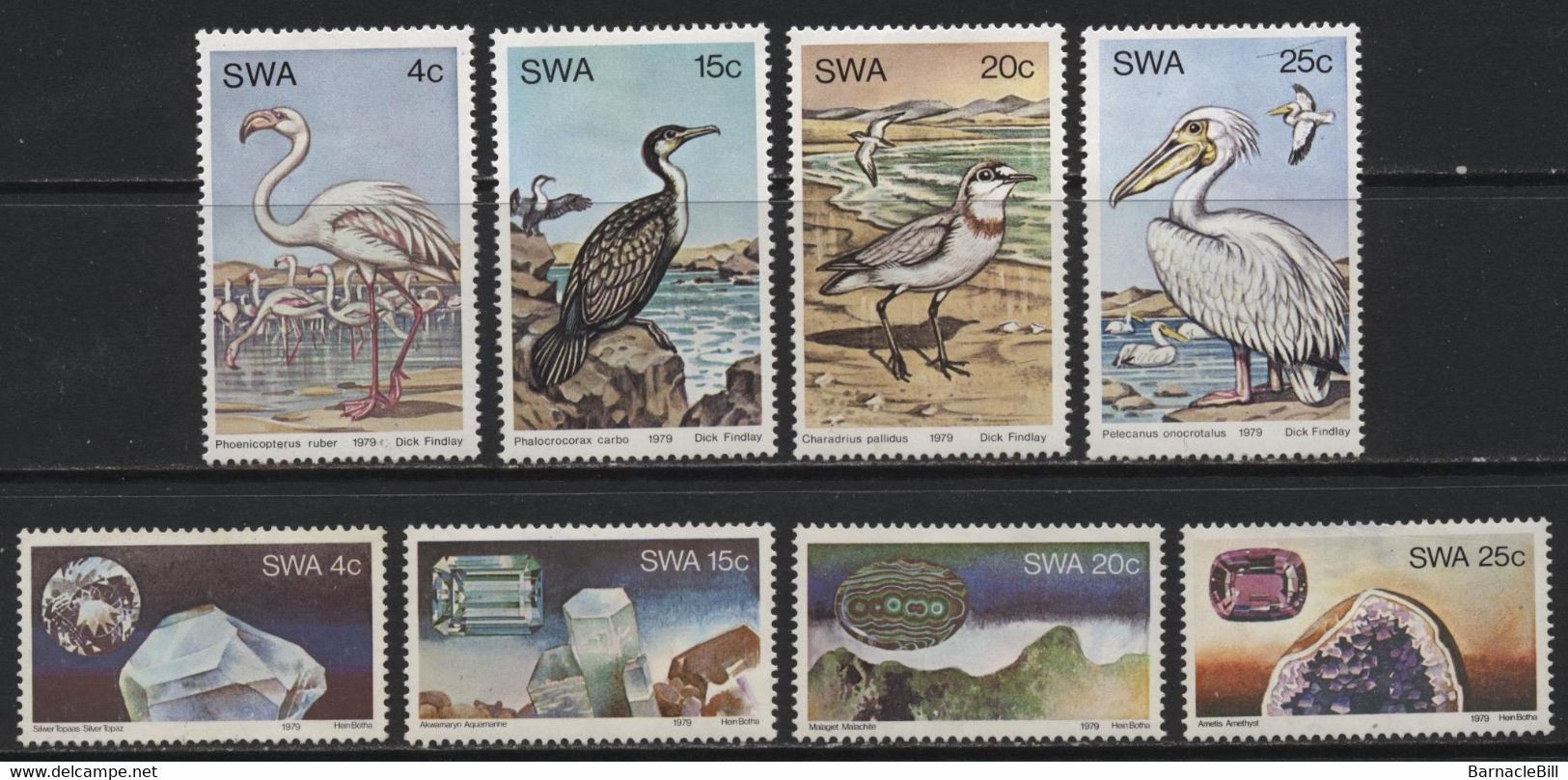 South West Africa (10) 1975 - 1979 69 Different Stamps & 2 Miniature Sheets. Several Sets. Mint & Used. Hinged, - Sonstige & Ohne Zuordnung