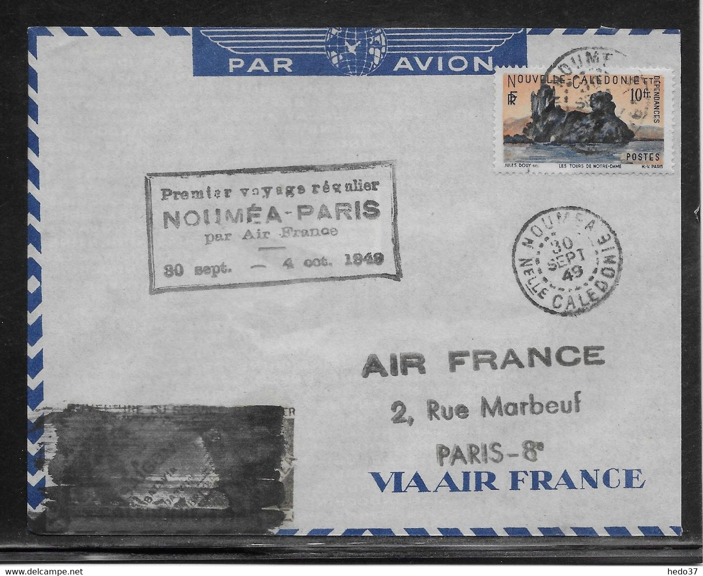 Nouvelle Calédonie - 1er Vols - Poste Aérienne - Lettre - TB - Storia Postale