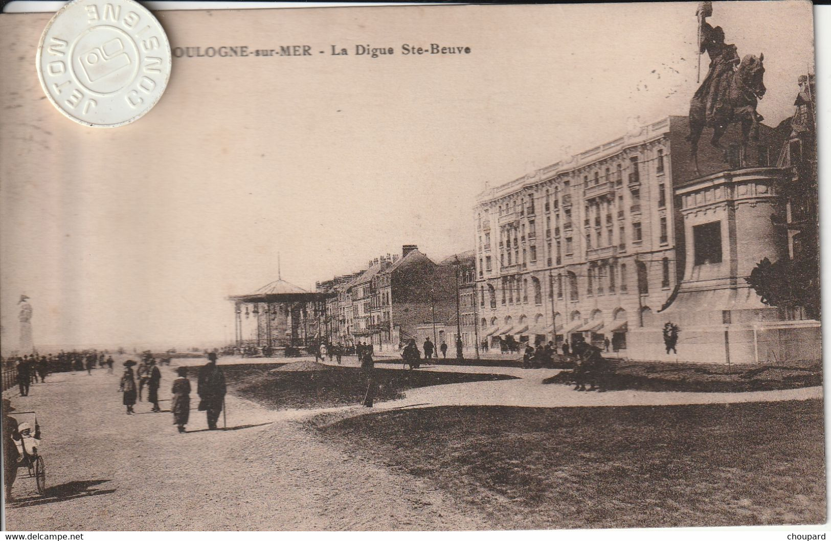 62 - Carte Postale Ancienne  De  BOULOGNE SUR MER  La Digue Sainte Beuve - Boulogne Sur Mer