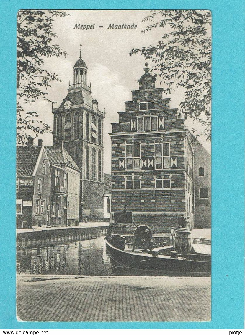 * Meppel (Drenthe - Nederland) * (Uitgave Firma A. Hulsman) Maatkade, Canal, Quai, Bateau, Péniche, Old, Rare - Meppel