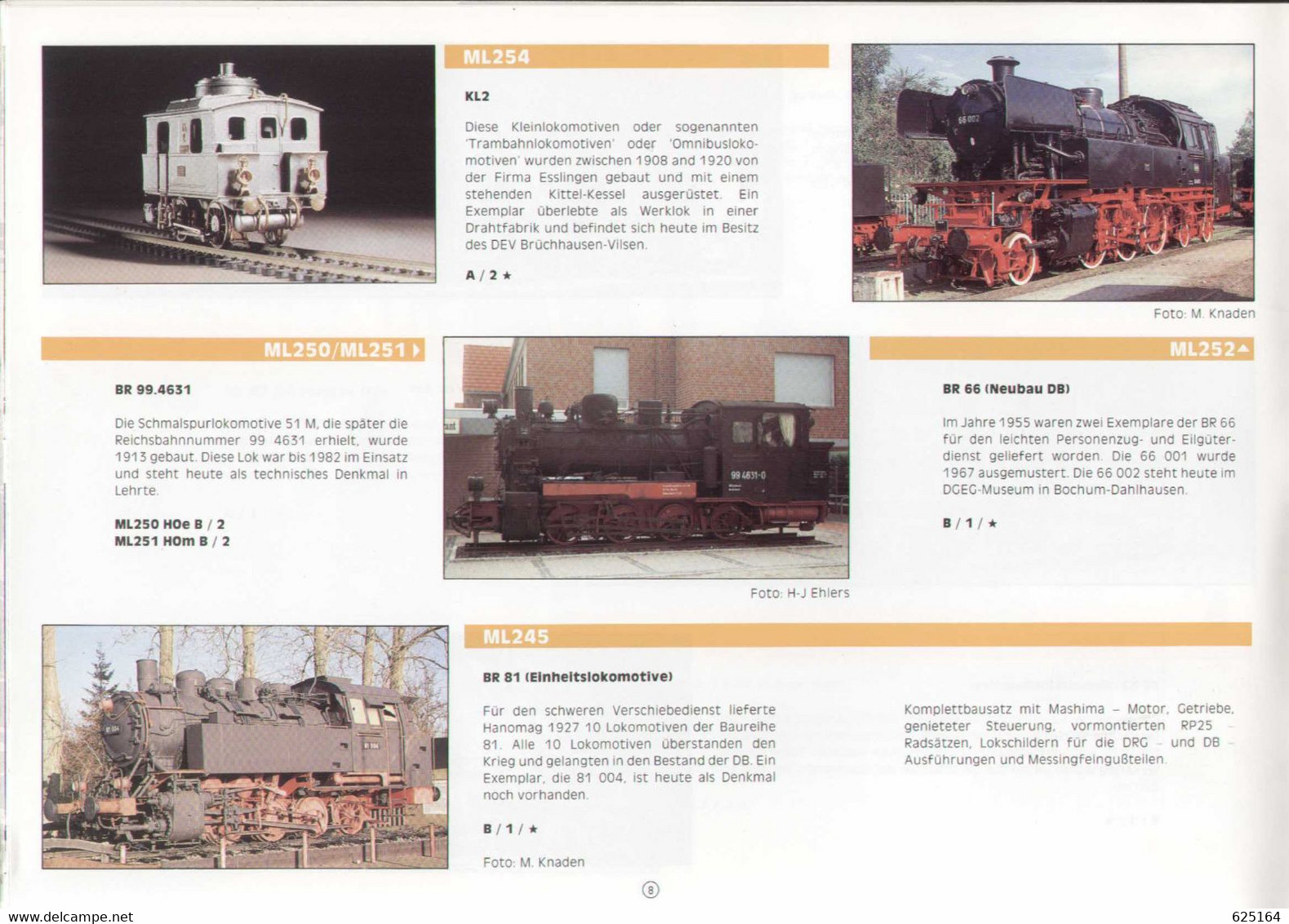 Catalogue MODEL LOCO 1995/96 Bausätze Kits Bouwsets HO HOe HOm O - Englisch