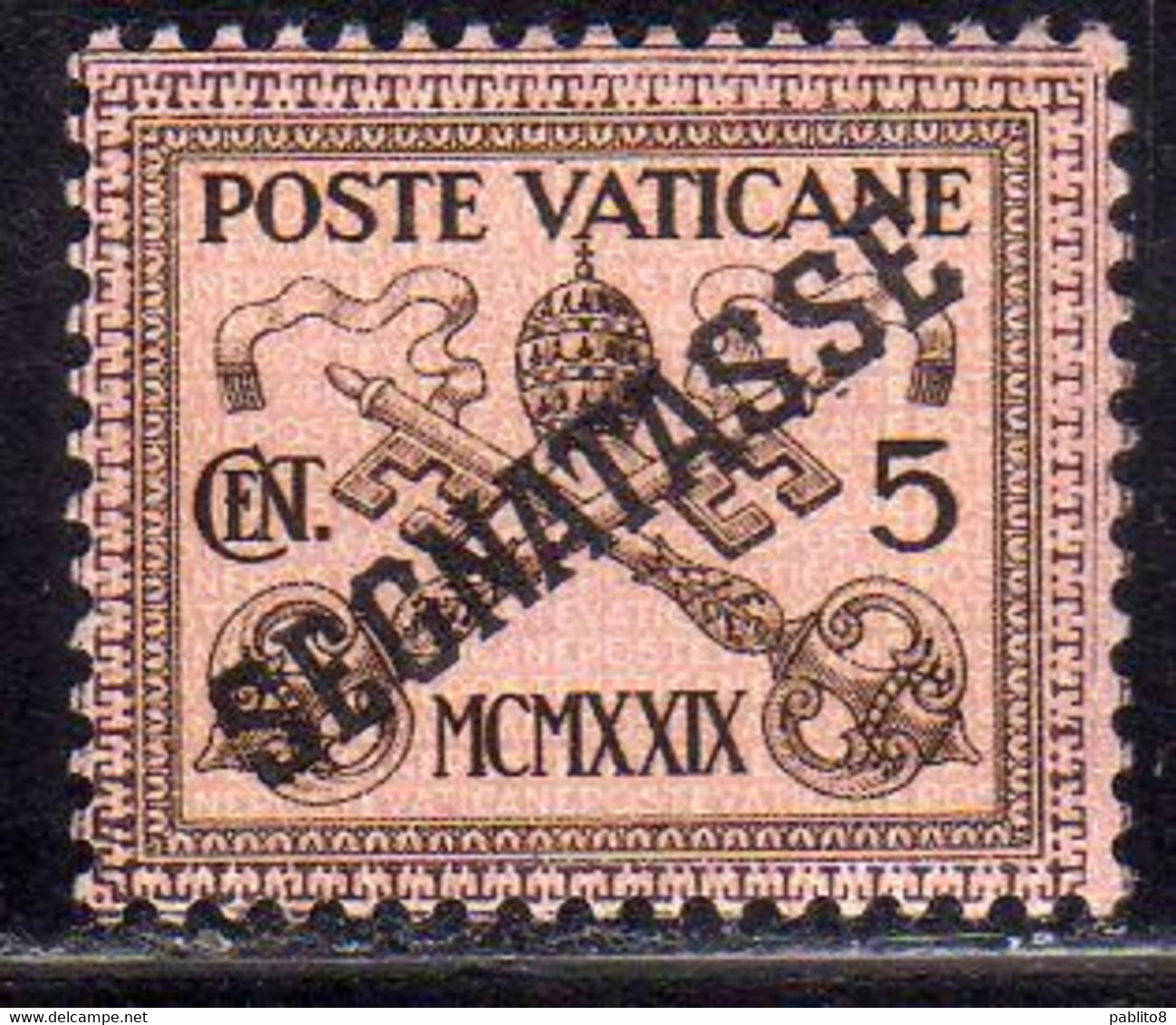 CITTÀ DEL VATICANO VATIKAN VATICAN CITY 1931 SEGNATASSE TAXES DUE TASSE CONCILIAZIONE SOPRASTAMPATO CENT. 5c MNH - Postage Due