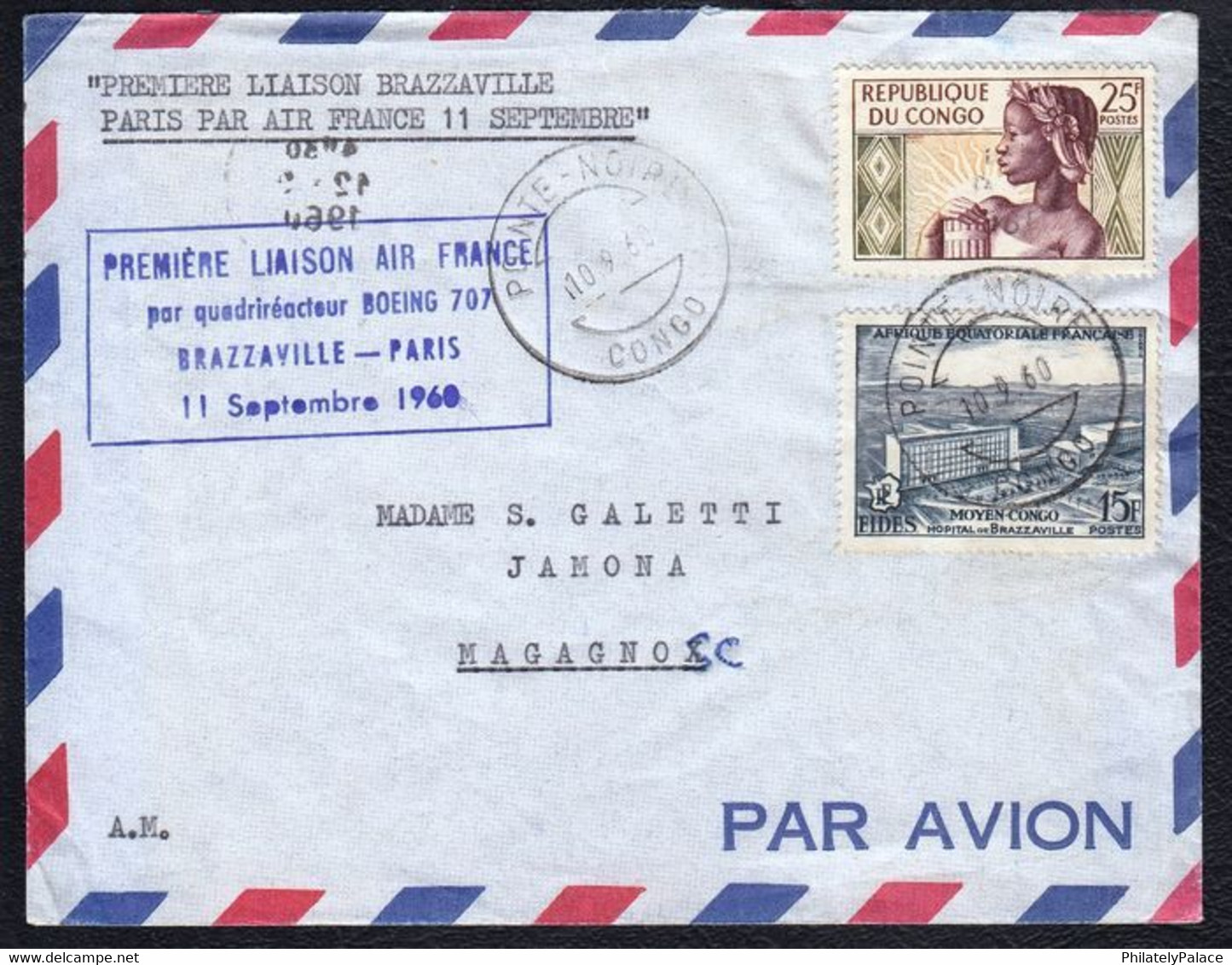 Congo 1960 First Flight Cover Brazzaville To France (**) - Collezioni