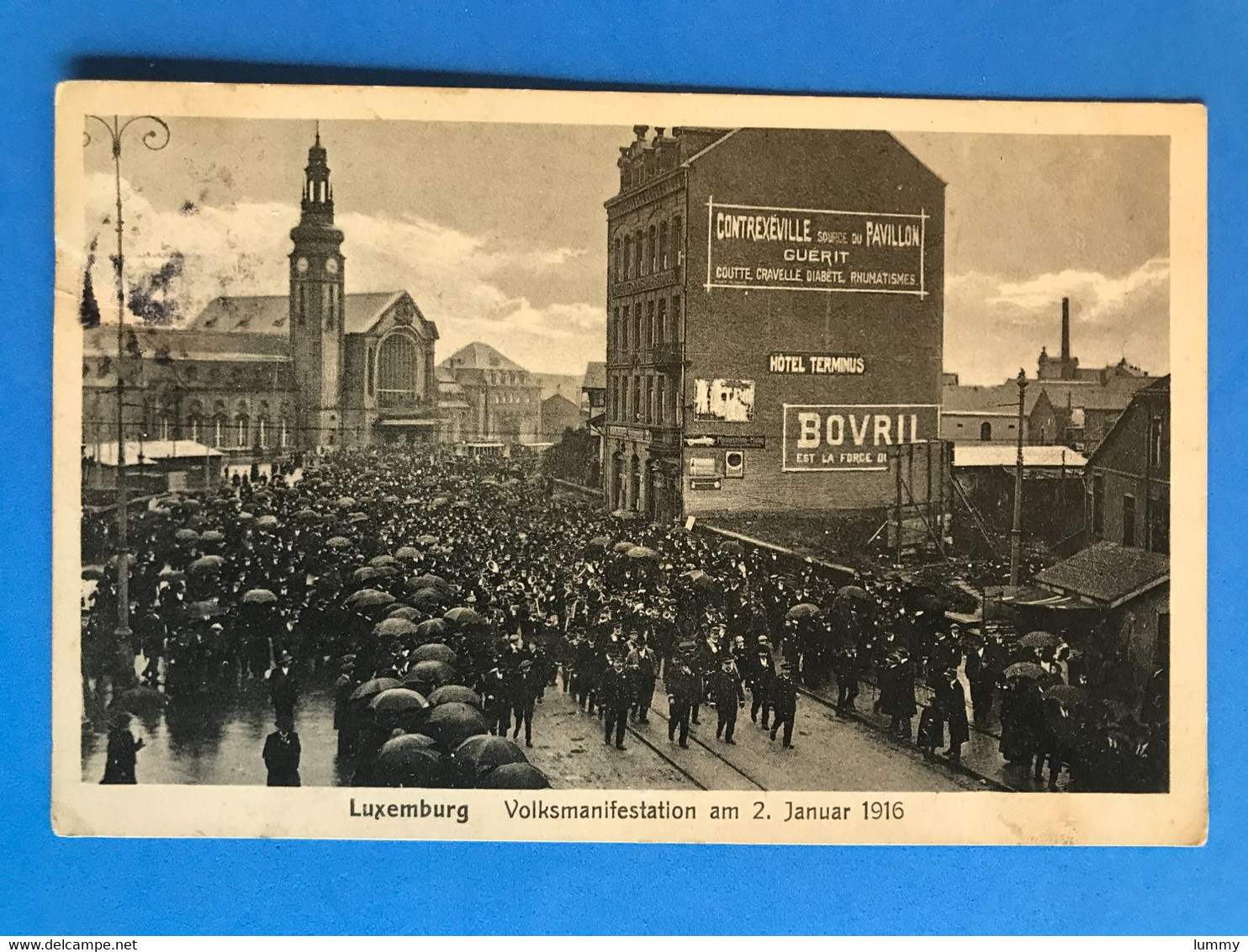 Luxembourg - Volksmanifestation Am 2. Januar 1916 - Gare - Bahnhof - Luxembourg - Ville