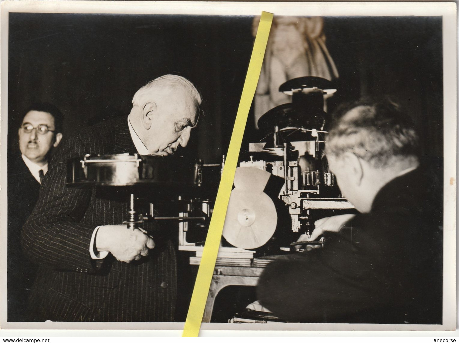 Photo De Mr Louis LUMIERE Sur Son Appareil De Projection ( Photo Meurisse Avec  Enveloppe De Presse LUMIERE Paris ) - Identifizierten Personen