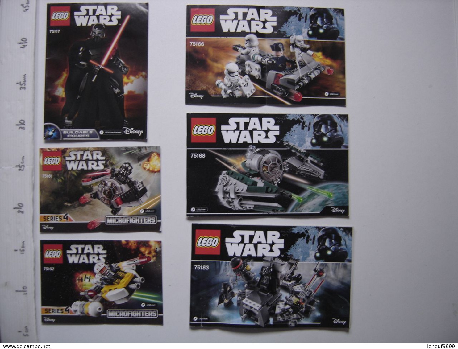 Lot Notices LEGO STAR WARS 75117 75161 75162 75166 75168 75183 - Planos