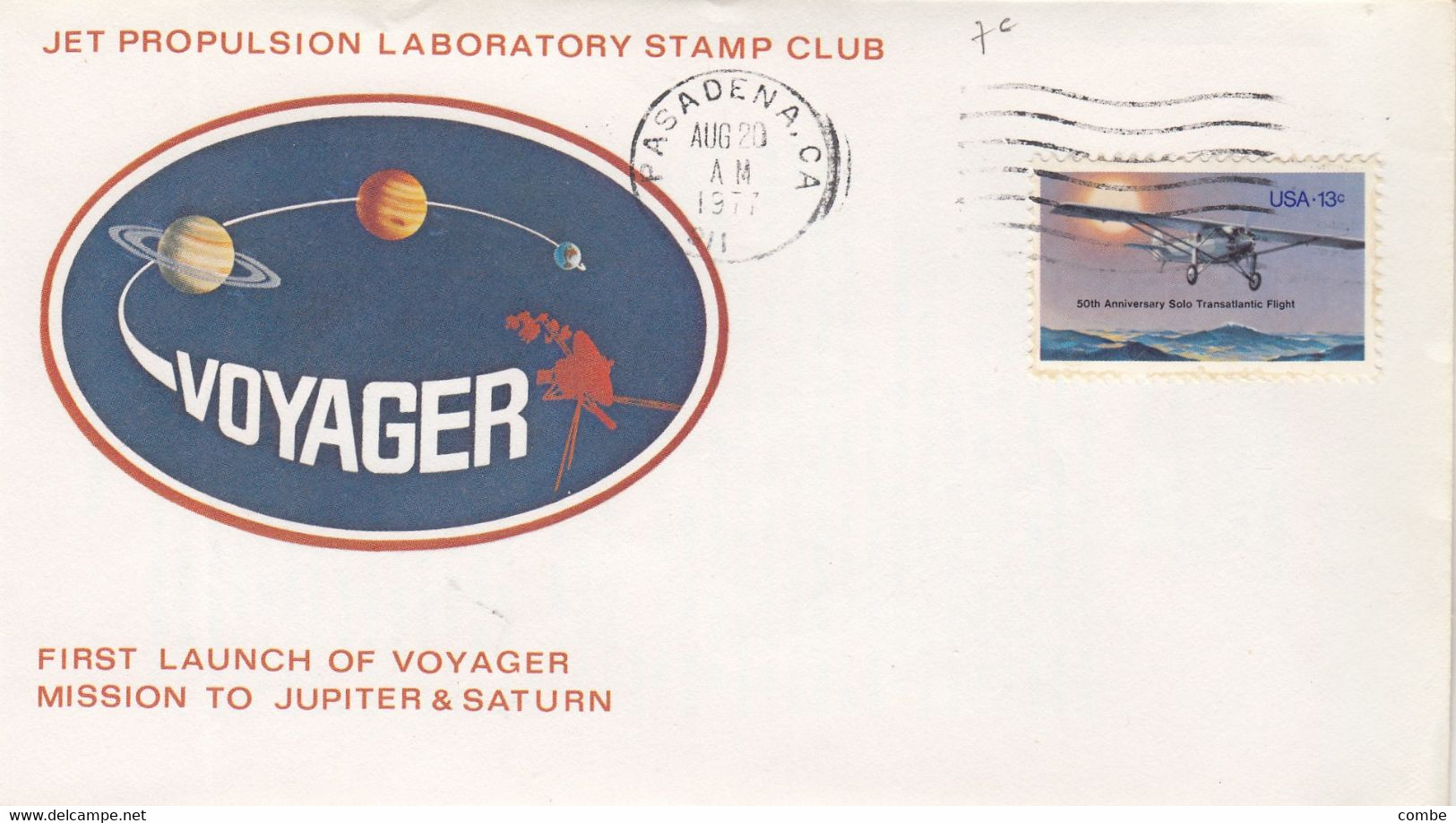 USA.  VOYAGER FIRST LAUNCH MISSION TO JUPITER & SATURN. PASADENA     / 3 - North  America