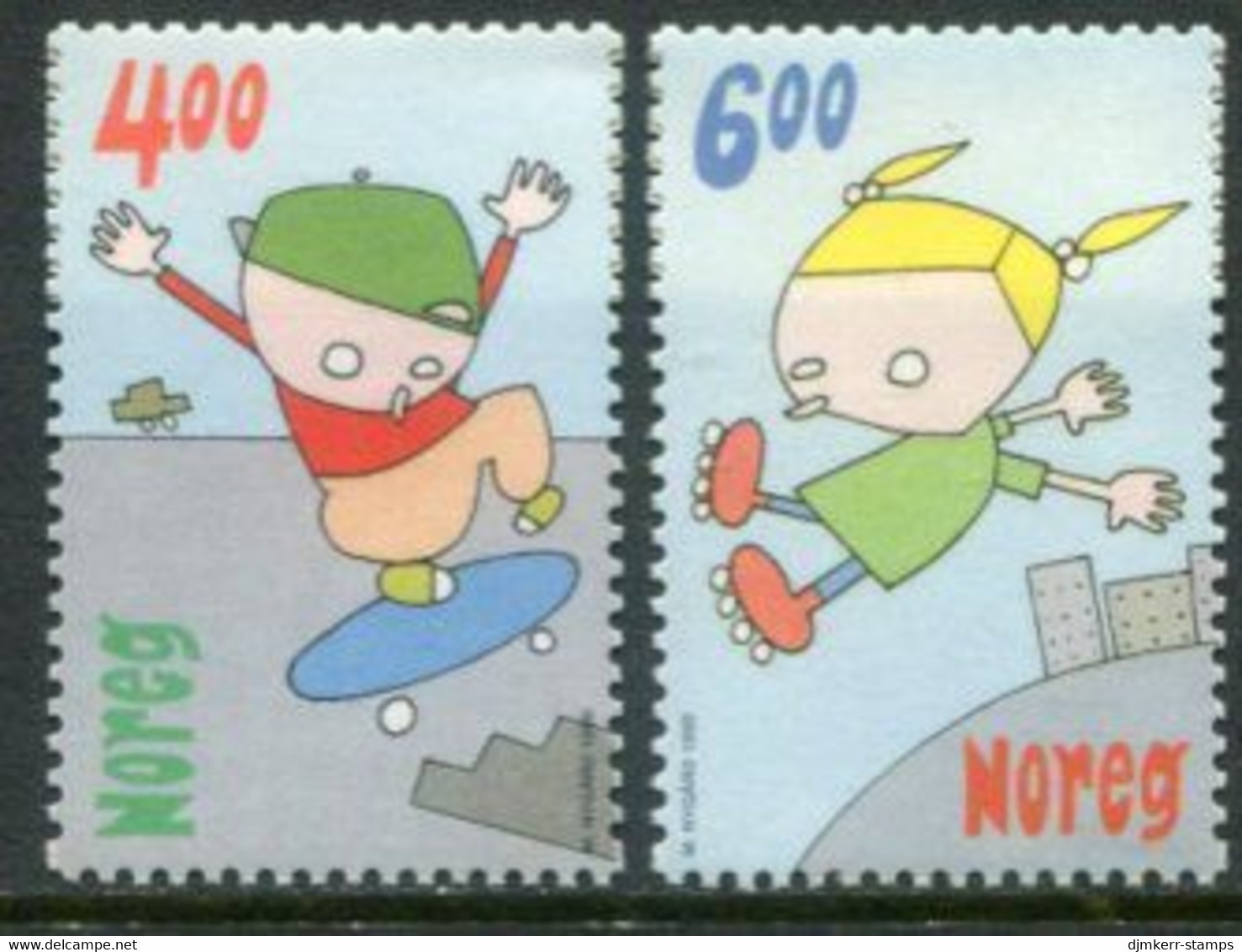 NORWAY 1999 Children's Games MNH / **.  Michel 1329-30 - Unused Stamps