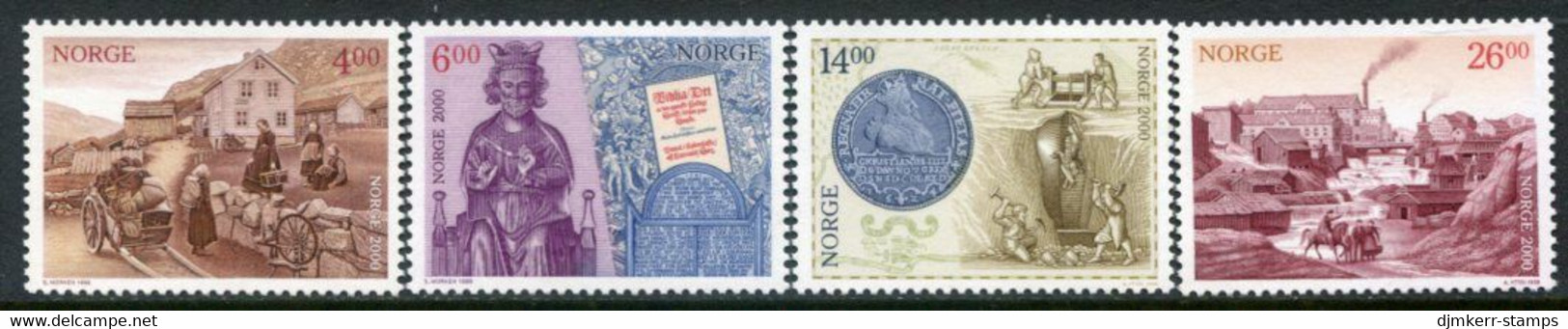 NORWAY 1999 Millennium: Historical Retrospect MNH / **.  Michel 1313-16 - Unused Stamps