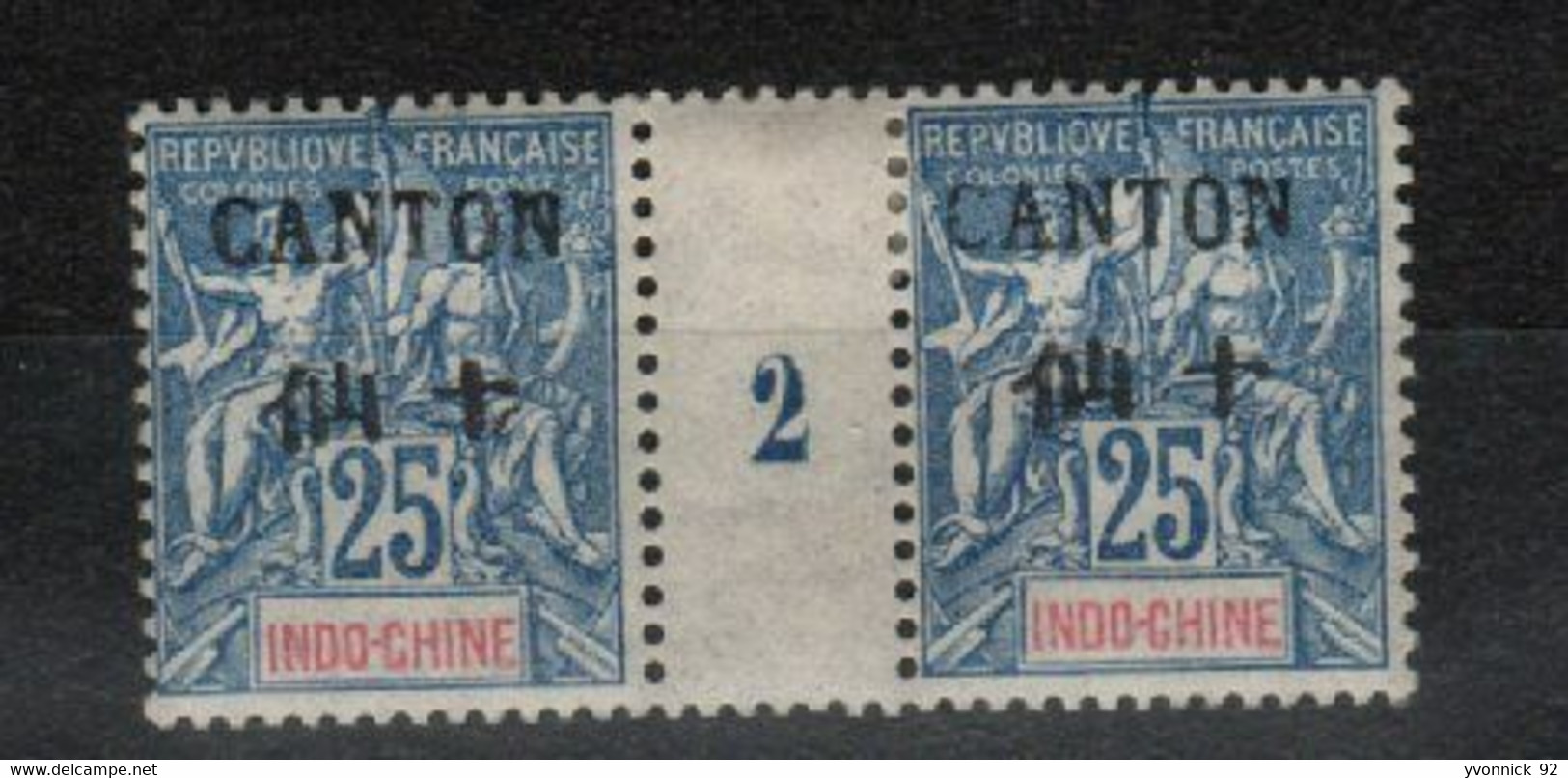 Canton -Indochine _1 Millésimes 25c (1902 ) _ N°20 - Neufs