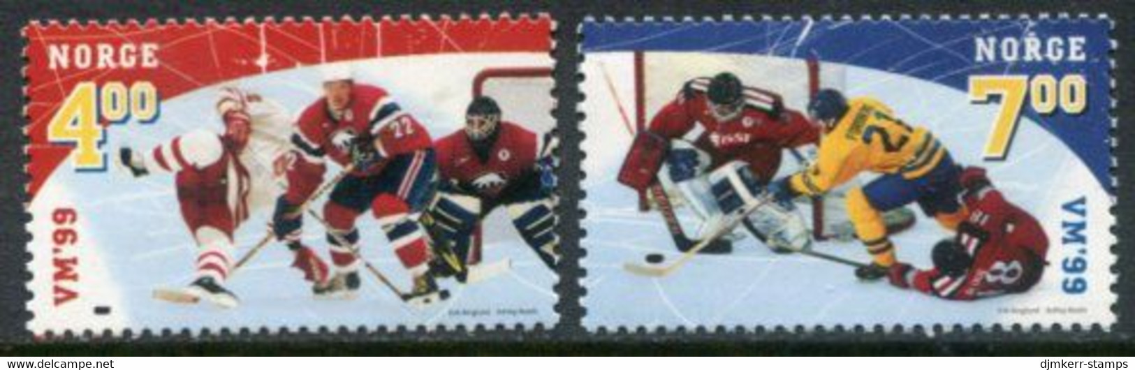 NORWAY 1999 Ice Hockey Championship MNH / **.  Michel 1310-11 - Nuovi