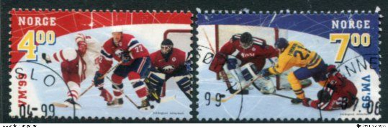 NORWAY 1999 Ice Hockey Championship Used.  Michel 1310-11 - Used Stamps