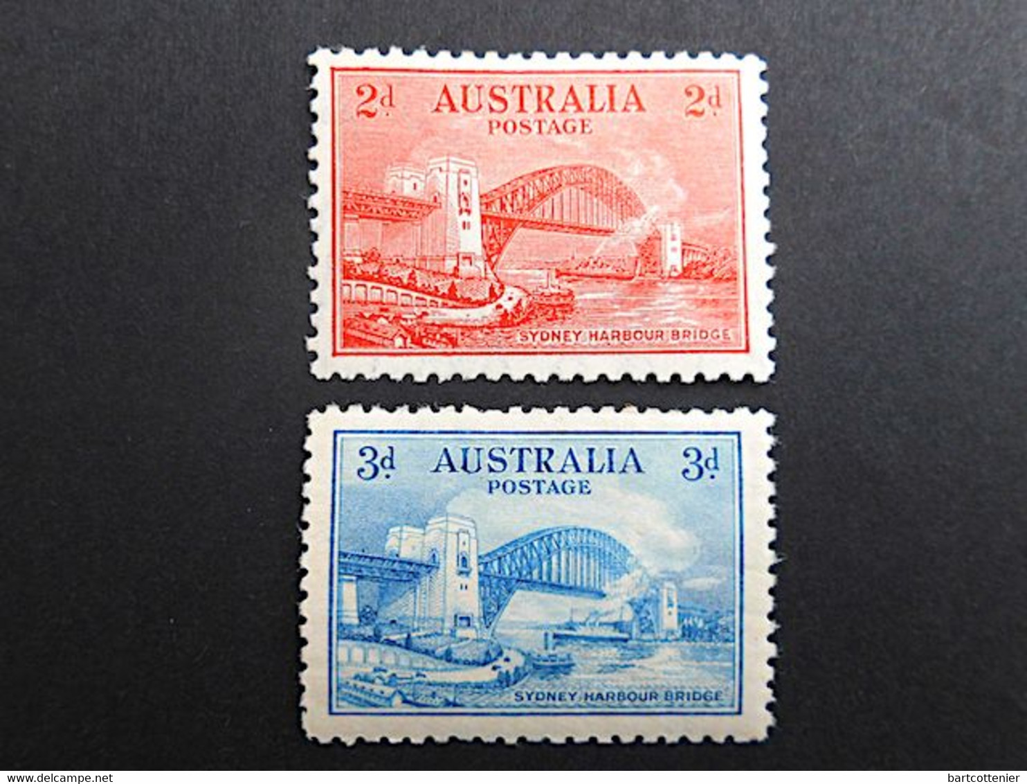 Sydney Harbour Bridge  : Australia  1932 / SG 141/142 / MH - Mint Stamps