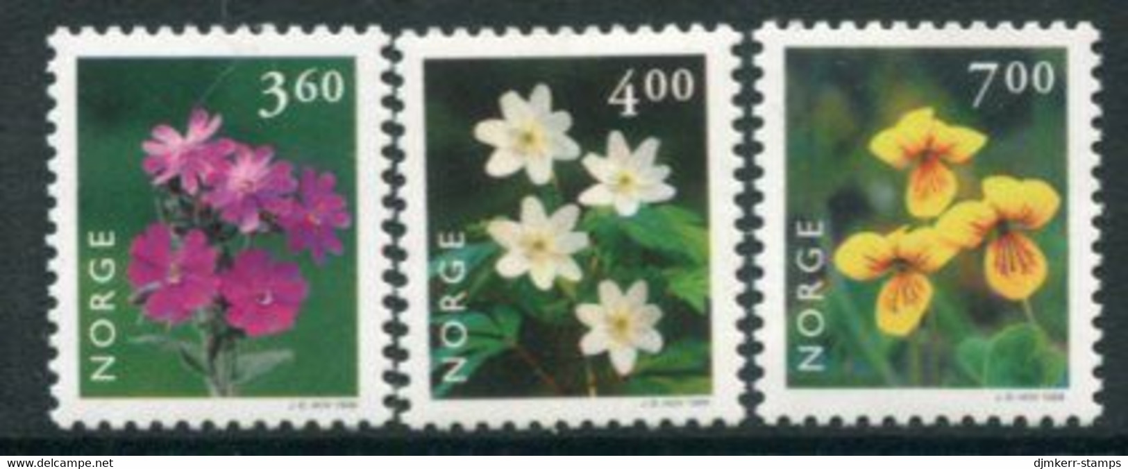 NORWAY 1999 Definitive: Flowers MNH / **.  Michel 1303-05 - Unused Stamps