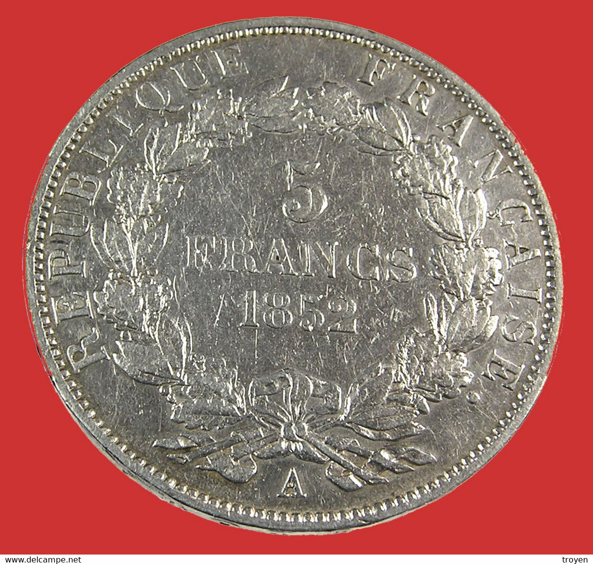 Napoléon III -  5 Franc - Argent - 1852 -  TTB - Petite Tête - - 5 Francs