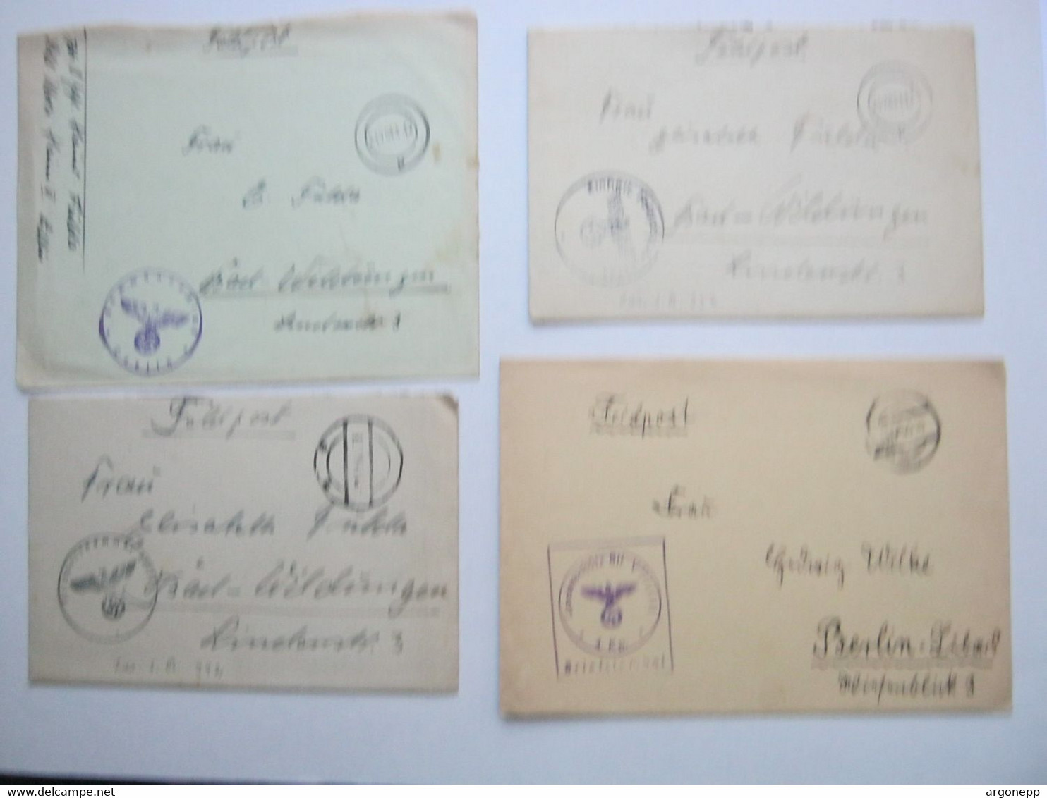 1940/43 , LUBLIN ,  4   Feldpostbelege Mit Truppenstempel , Alle Mit Inhalt - Altri & Non Classificati