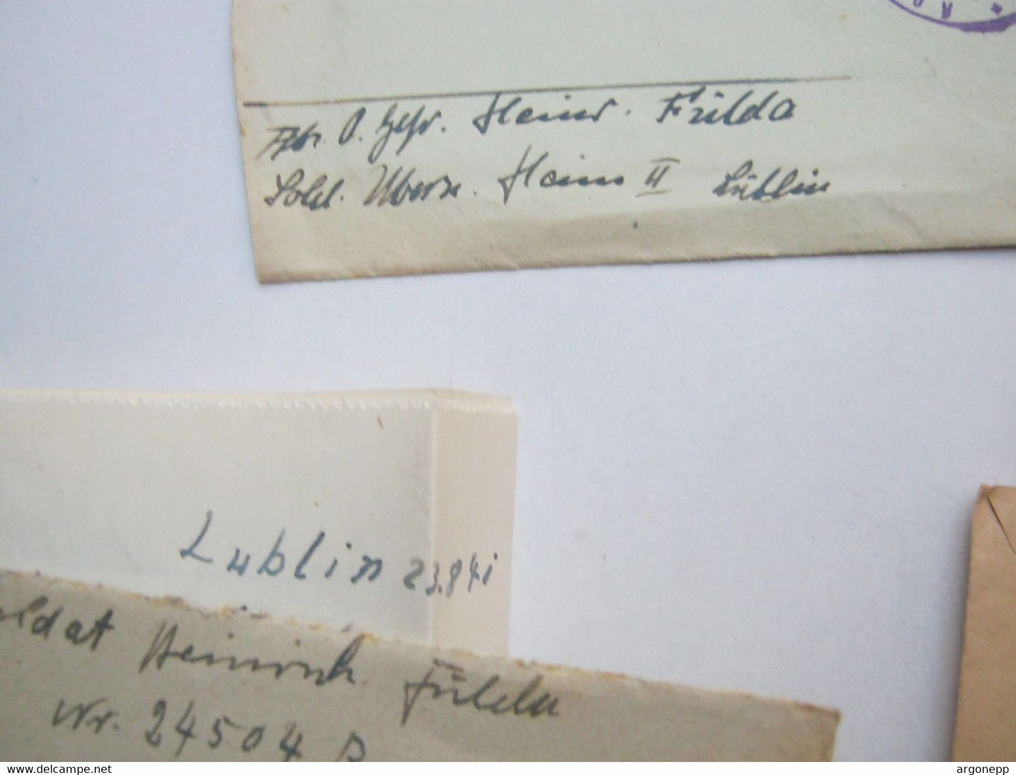 1940/43 , LUBLIN ,  4   Feldpostbelege Mit Truppenstempel , Alle Mit Inhalt - Andere & Zonder Classificatie