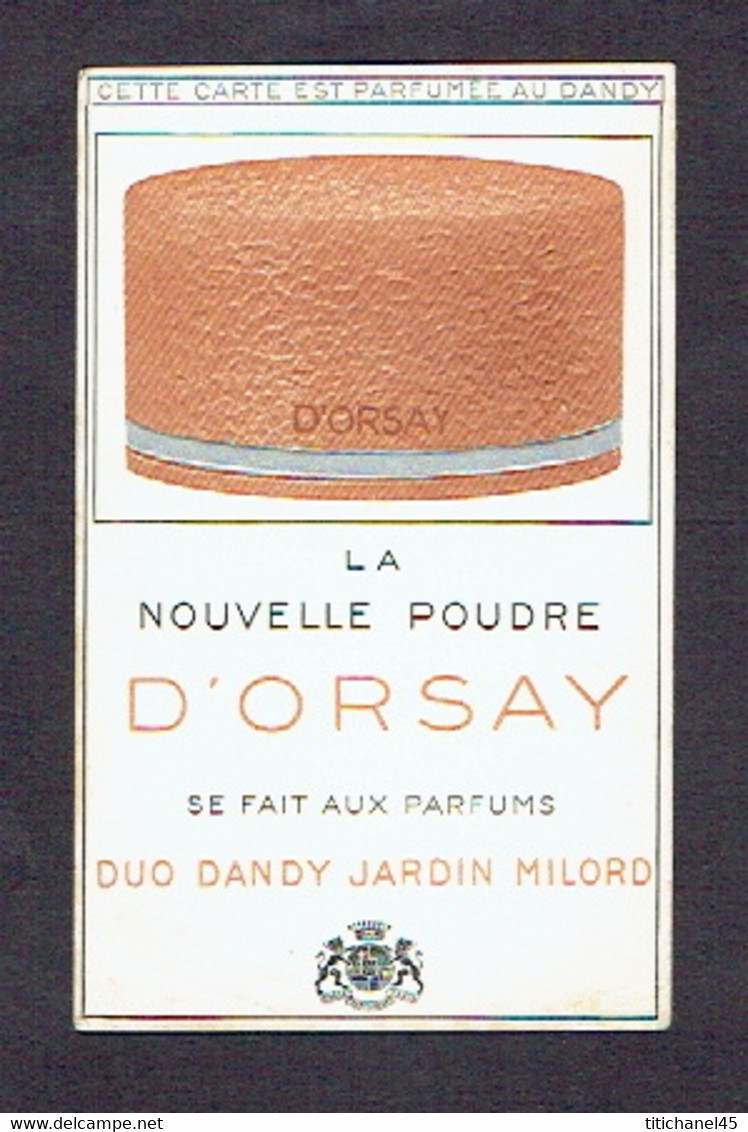 Carte Parfumée Au DANDY - La Nouvelle Poudre D'ORSAY - Anciennes (jusque 1960)