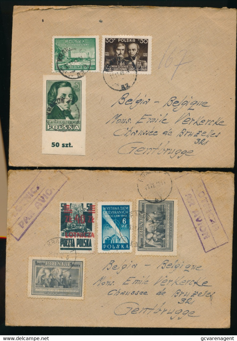 3 LETTERS TO GENTBRUGGE BELGIUM   1948      4 SCANS - Covers & Documents