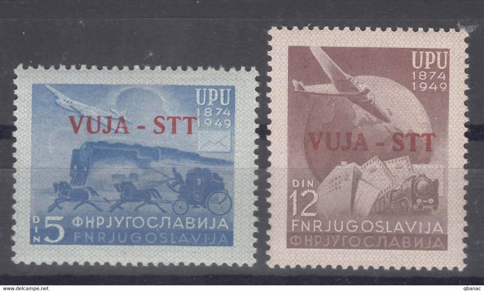 Italy Yugoslavia Trieste Zone B, UPU 1949 Mi#22-23, Sassone#17-18 Mint Never Hinged - Mint/hinged