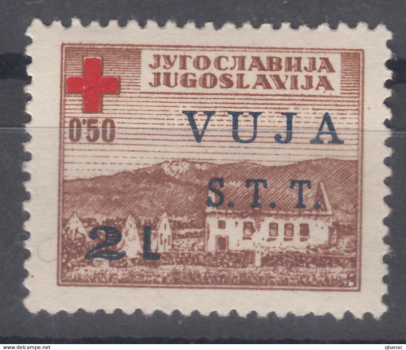 Italy Yugoslavia Trieste Zone B, Red Cross 1948 Mi#1, Sassone#4 Mint Hinged - Neufs