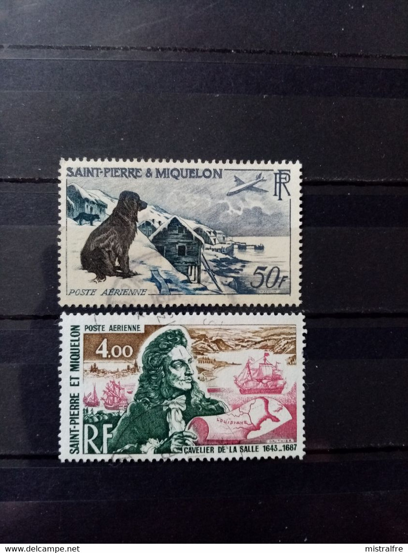 SAINT PIERRE Et MIQUELON. 1957-1973 . Poste Aérienne N° 24 Et 56  Oblitérés . Côte YT 2024  : 42,00 €. - Used Stamps
